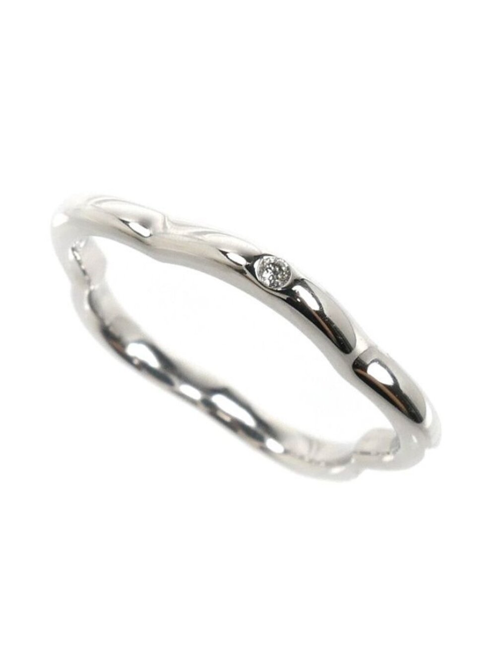 Chanel 18k White Gold Camellia Diamond Ring